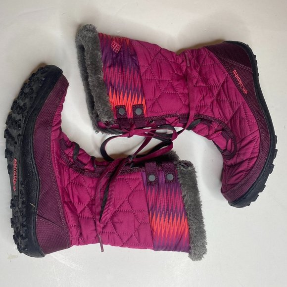 Columbia Minx Mid II women's size 5 red/maroon design waterproof winter… - Picture 2 of 7
